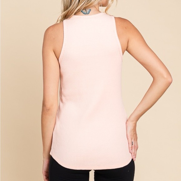 Culture Code Ribbed Round Neck Tank - Picture 2 of 3
